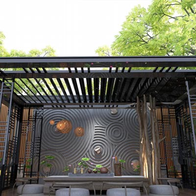 E300防水百葉（生態涼亭）